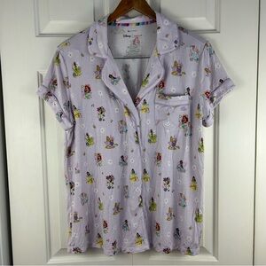 Magnetic Me Disney Princesses Pajama Set Size Large Purple Shorts